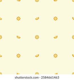 Seamless Yellow  Small Flower Pattern Vector