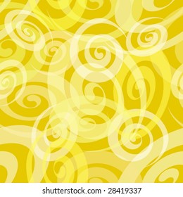 Seamless Yellow Spiral Pattern