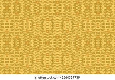 Seamless yellow star fabric pattern design
