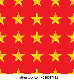 Seamless yellow stars background in vector