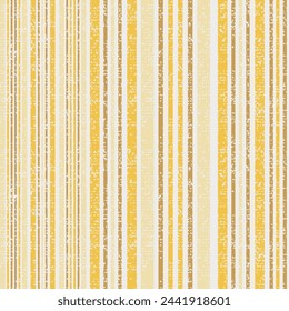 Seamless yellow summer theme farmhouse style multi stripes texture.Woven linen vertical stripe texture background pattern.