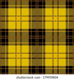 Seamless Yellow Tartan Plaid Design 