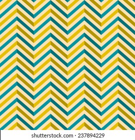 seamless yellow and turquoise chevron pattern. each color in separate layer.