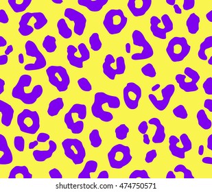 Seamless yellow and violet leopard skin texture
