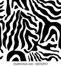 Seamless zebra pattern. Abstract vector background. Safari collection.