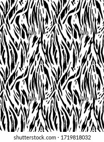 Seamless Zebra Pattern, Animal Print.