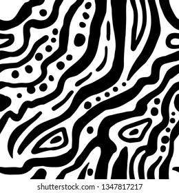 seamless zebra pattern, animal skins, zebra's stripes, abstract pattern, line background, fabric. Amazing hand drawn vector illustration. Black and white artwork, monochrom