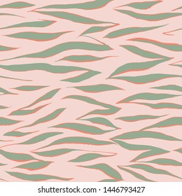 Seamless zebra pattern. Artistic animal skin texture. Abstract geometric vector hand drawn illustration, 