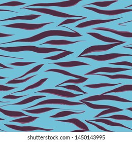 Seamless zebra pattern. Artistic animal skin texture. Abstract geometric vector hand drawn illustration, 