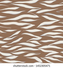 Seamless zebra pattern. Artistic animal skin texture. Abstract geometric vector hand drawn illustration, 