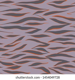 Seamless zebra pattern. Artistic animal skin texture. Abstract geometric vector hand drawn illustration, 