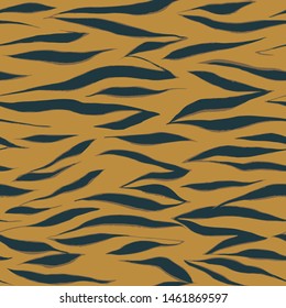 Seamless zebra pattern. Artistic animal skin texture. Abstract geometric vector hand drawn illustration, 