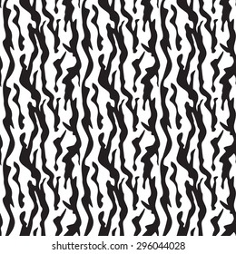 seamless zebra pattern black and white vector background