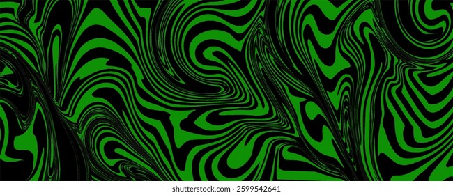 Seamless zebra pattern. Dark green bacground with liquid shapes, illustration with elegant gradient.