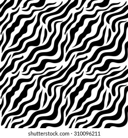 Seamless zebra pattern. Safari collection. Black and white.