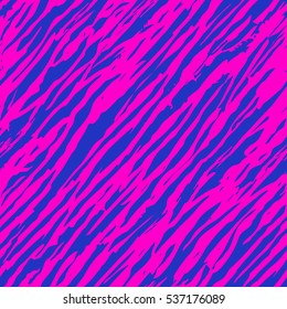 Seamless Zebra Pattern. Vector Illustration. The Bright Print Clothing. 80s Style