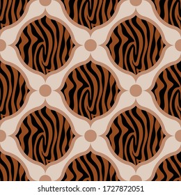 Patrón de cebra sin problemas.Diseño vectorial para impresiones y fondos de moda.