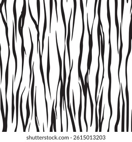 Seamless Zebra Print Pattern for Textile Print and Fabric, Black and White Animal Skin Design