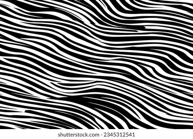 Seamless zebra skin pattern with diagonal stripes. Imitation of white tiger fur. Animal vector print texture. Wildlife background