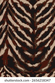 Seamless zebra skin pattern with isolated abstract hand drawn art wild leopard animal tiger skin 
