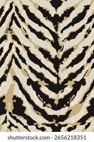 Patrón de piel de cebra sin fisuras con arte abstracto dibujado a mano aislado piel de tigre animal leopardo salvaje 