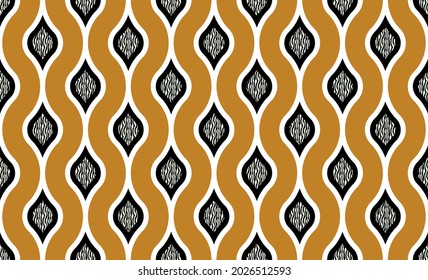 Seamless zebra skin pattern on brown. Vector Illustration.