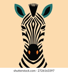 Seamless zebra stripe pattern illustration. Close-up macro view of black and white animal fur texture