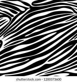 Seamless zebra stripe print seamless pattern. Vector animal skin background print