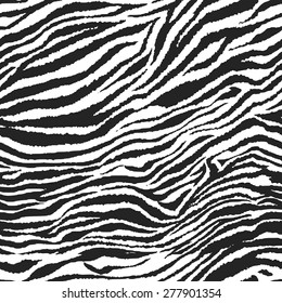Seamless Zebra. Vector Pattern Print Background