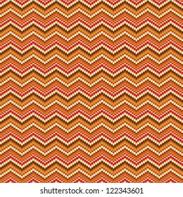 Seamless zig zag striped background with spokes knitted pattern