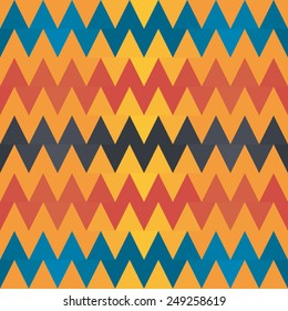 Seamless zigzag chevron (blue, red, black and gold)