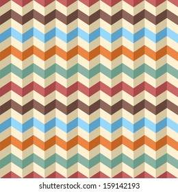 Seamless zig-zag chevron pattern. Vector illustration.