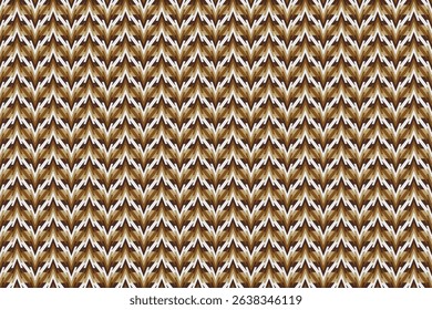 Seamless zigzag geometric pattern in warm earth tones including brown, beige, and white. Modern abstract design ideal for backgrounds, fabrics, digital use, or interior decoration.