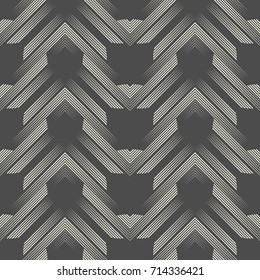Seamless ZigZag Pattern. Abstract Aztec Background. Vector Striped Texture