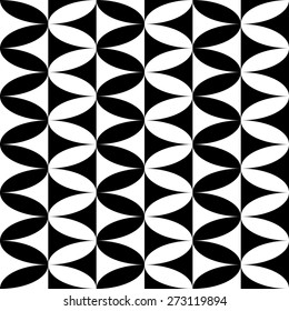 Seamless ZigZag Pattern. Abstract  Black and White Background. Vector Regular Texture