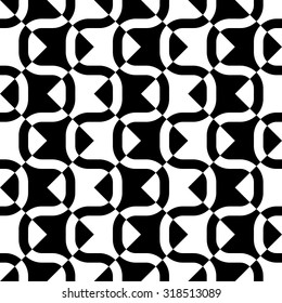 Seamless ZigZag Pattern. Abstract  Black and White Background. Vector Regular Texture