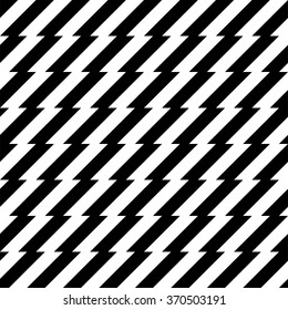 Seamless zigzag pattern, abstract black and white background