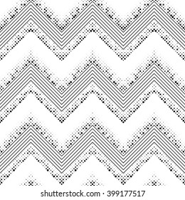 Seamless ZigZag Pattern. Abstract  Black and White Background. Vector Regular Texture