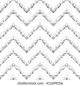 Seamless ZigZag Pattern. Abstract  Black and White Background. Vector Regular Texture