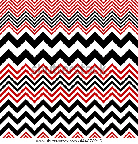 Seamless ZigZag Pattern. Abstract  Black and Red Background. Vector Regular Texture
