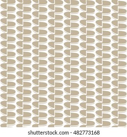 Seamless ZigZag Pattern. Abstract Brown and White Background. Vector Regular Texture