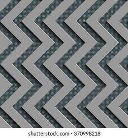 Seamless  Zigzag Pattern. Abstract Gray Background. Vector Regular Texture