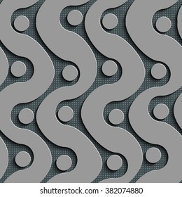 Seamless  Zigzag Pattern. Abstract Gray Background. Vector Regular Texture