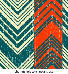 Seamless ZigZag Pattern. Abstract Hipster Background. Vector Regular Zig Zag Texture. Grunge Art Wallpaper. Decorative Wrapping Paper Ornament