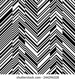 Seamless ZigZag Pattern. Abstract  Monochrome Background. Vector Regular Texture