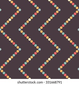Seamless ZigZag Pattern. Seamless Circle and Ring Pattern. Vector Background. Regular colorful Texture. Wavy background