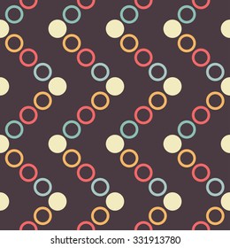 Seamless ZigZag Pattern. Seamless Circle and Ring Pattern. Vector Background. Regular colorful Texture. Wavy background