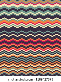 Seamless zigzag pattern, colorful vector abstract background