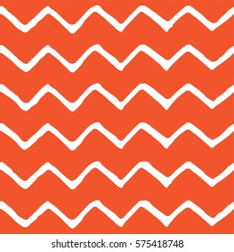 Seamless zigzag pattern. Flame color. Vector illustration