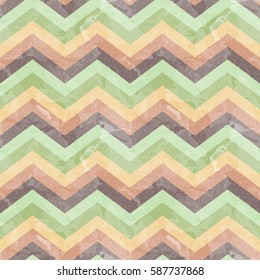 Seamless zigzag pattern with grunge texture. Vector illustration.